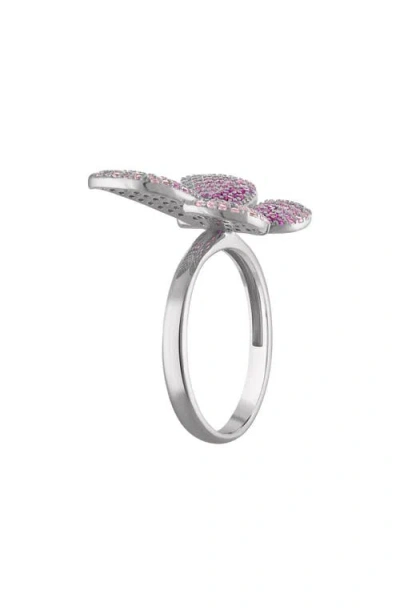Fzn Cubic Zirconia Butterfly Ring In Multi