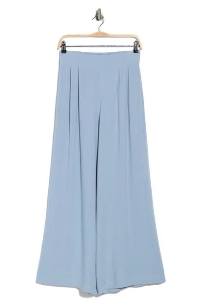 Renee C Wide Leg Pull-on Pants In Blue