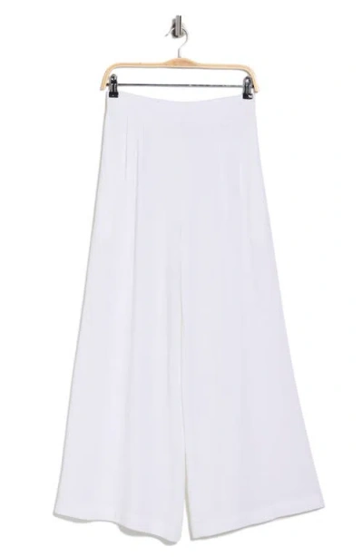 Renee C Wide Leg Pull-on Pants In White