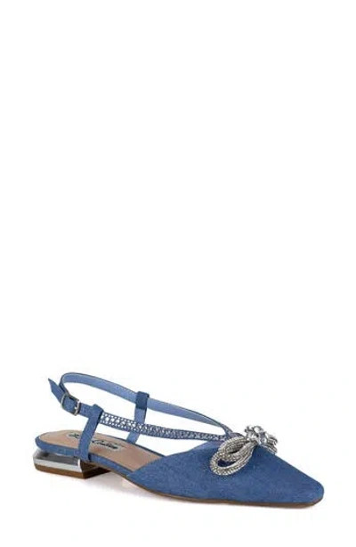 Lady Couture Kendal Slingback Flat In Blue
