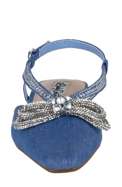 Lady Couture Kendal Slingback Flat In Blue