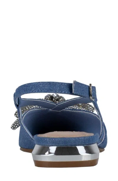 Lady Couture Kendal Slingback Flat In Blue