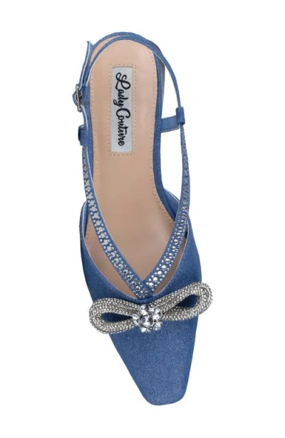 Lady Couture Kendal Slingback Flat In Blue