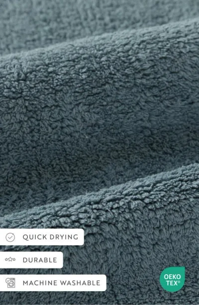 Homespun Reversible Cotton Bath Mat In Blue
