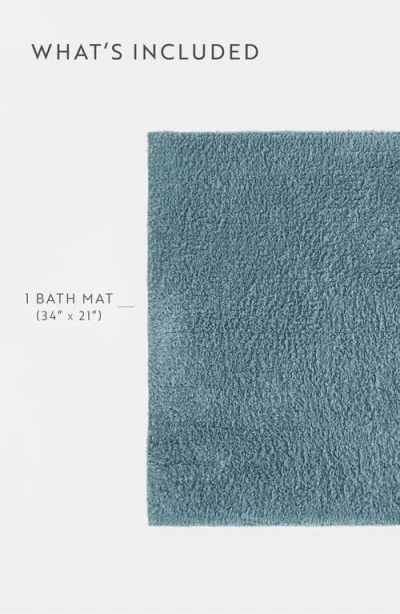 Homespun Reversible Cotton Bath Mat In Blue