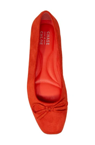 Chase & Chloe Chase And Chloe Bow Ballet Flat In Multi