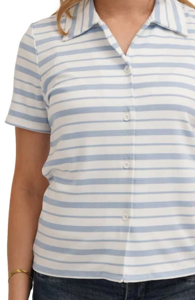 Cyrus Striped Button Front Shirt In Multi