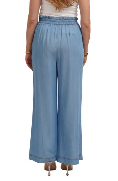 Cyrus Pull On Wide Leg Pants In Blue