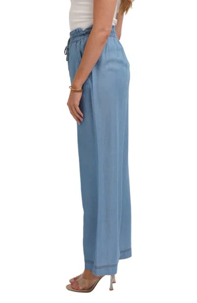 Cyrus Pull On Wide Leg Pants In Blue