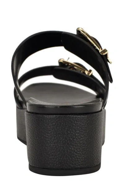 Guess Platform Slide Sandal In Black