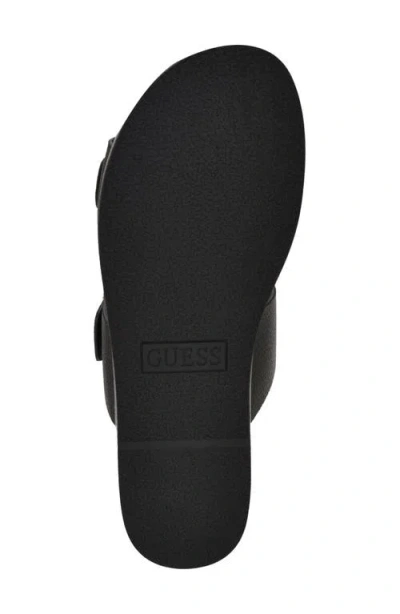 Guess Platform Slide Sandal In Black