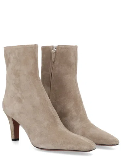 Paris Texas Beige Leather Boots In Multi
