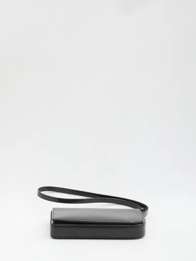 Jacquemus Shoulder Bag Adjustable Strap Rectangular Shape In Black