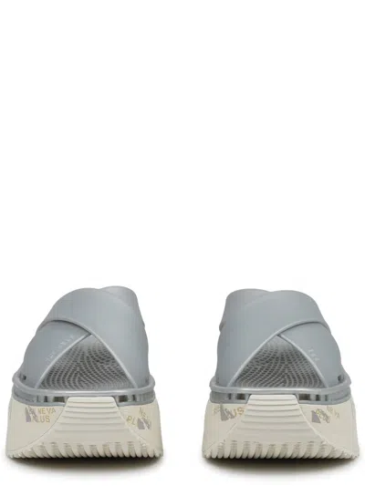 Premiata Silver Solid Moura Sandals In Gray