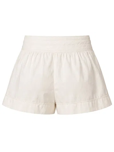 Isabel Marant Cybila Pintucked Cotton Shorts In Neutral
