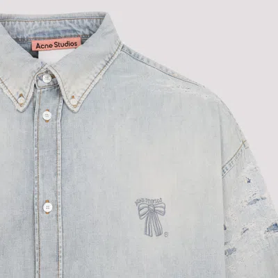 Acne Studios Light Blue Cotton Shirt In Multi