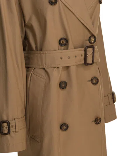 Max Mara The Cube Brown Polyester Coat In Multi