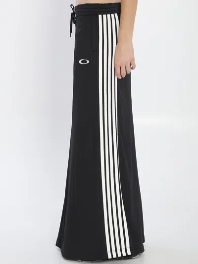 Balenciaga Cotton Blend Mini Skirt With Side Zip Pockets In Black