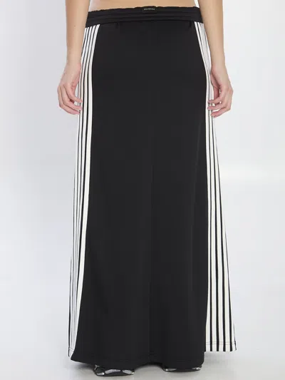 Balenciaga Cotton Blend Mini Skirt With Side Zip Pockets In Black