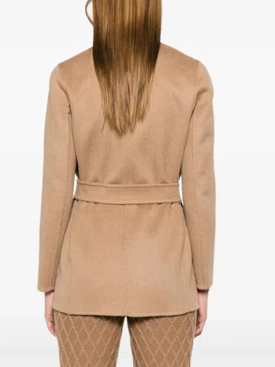 Max Mara Woolen Coat In Brown