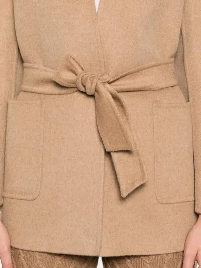Max Mara Woolen Coat In Brown