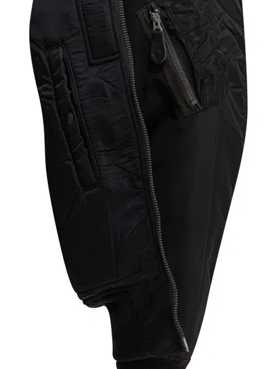 Buzz Rickson's Patched Bomber Coat In Black