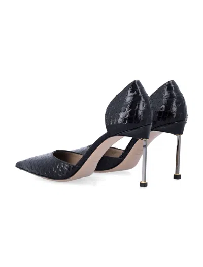 Tom Ford Printed Python Leather Pumps In Black