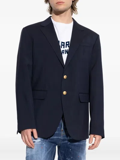Dsquared2 Jacket Navy Blue In Black