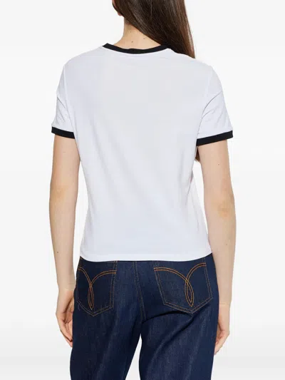 Versace Tshirt With Logo In White