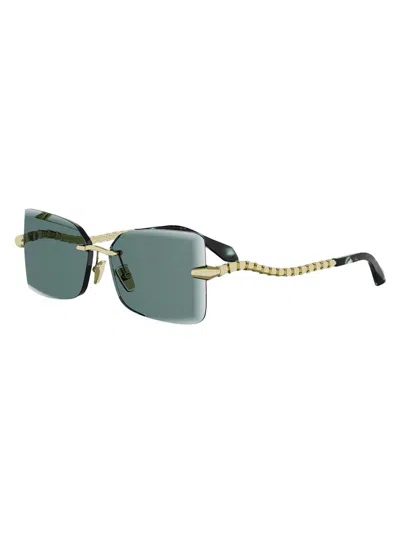 Bvlgari Serpenti Viper Rectangular Sunglasses, 59mm In Green