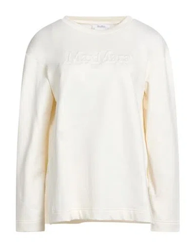 Max Mara Cotton Silk Sweatshirt Sweatshirts White In White