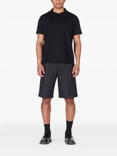 Ciaran Polo-collar T-shirt In Black