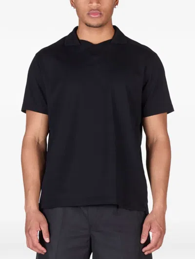 Ciaran Polo-collar T-shirt In Black
