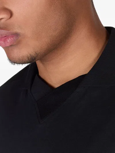 Ciaran Polo-collar T-shirt In Black
