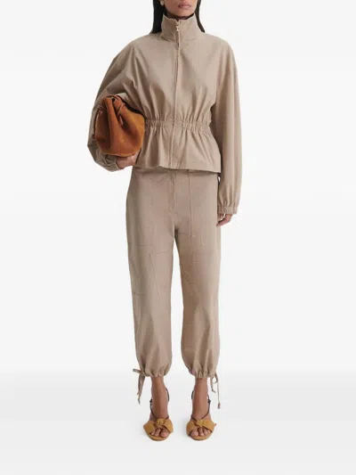 Scanlan Theodore Patchwork Drawstring Cargo Pants In Brown