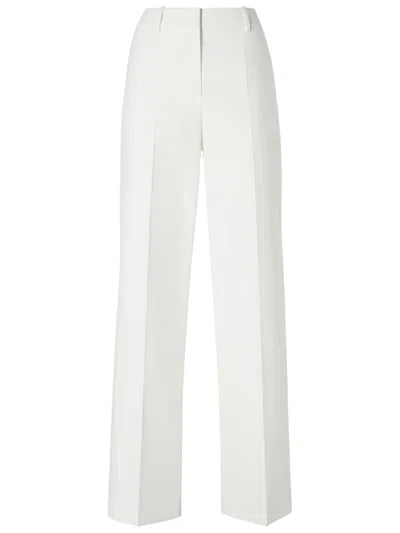 Fendi White Technical Canvas Straight-leg Trousers In White