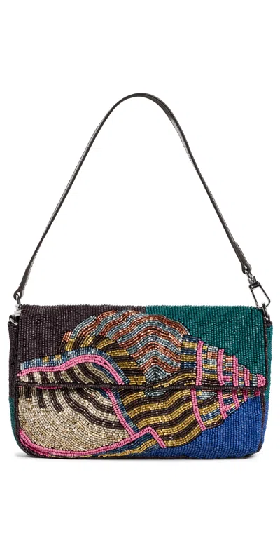 Staud Timmy Convertible Shoulder Bag Conch Shell In Blue