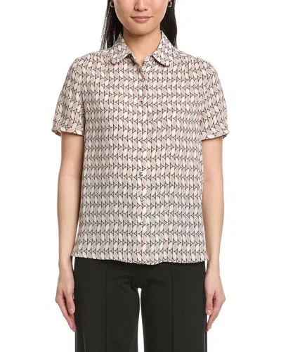 Anne Klein Button Front Blouse In Neutral