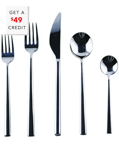 Mepra Movida 20-piece Flatware Set In Black