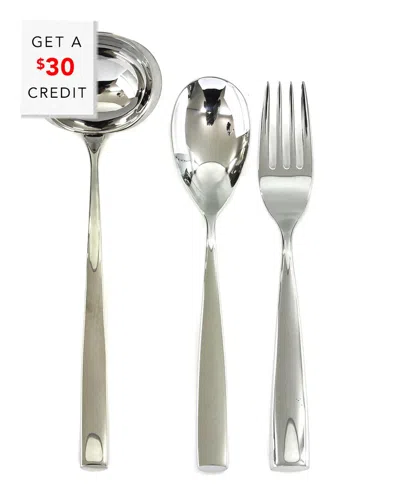 Mepra 3pc Serving Set In Silver