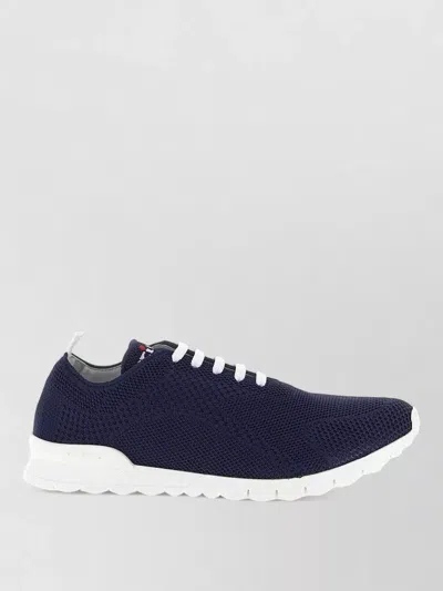 Kiton Fits Lace Up Sneakers Mesh Pull Tab In Blue