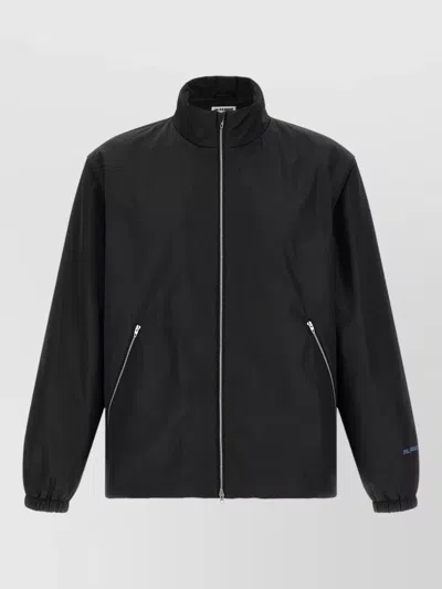 Jil Sander Polyester Jacket High Collar Elastic Cuffs In Black