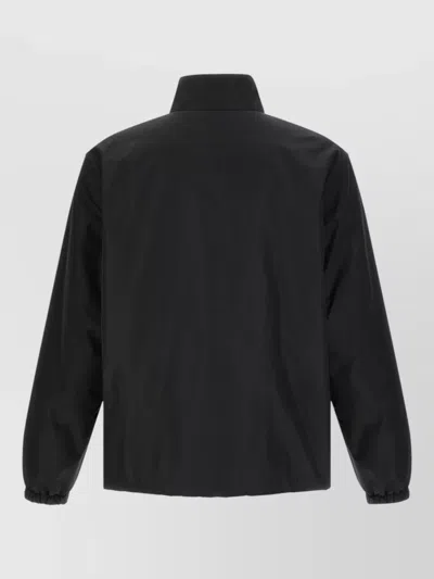 Jil Sander Polyester Jacket High Collar Elastic Cuffs In Black