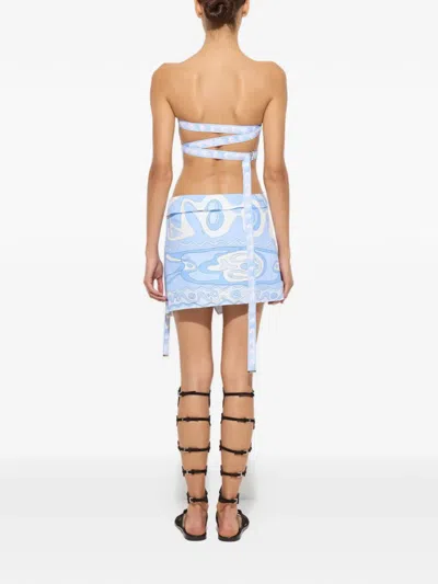 Pucci Angoli-print Strapless Top In Multi
