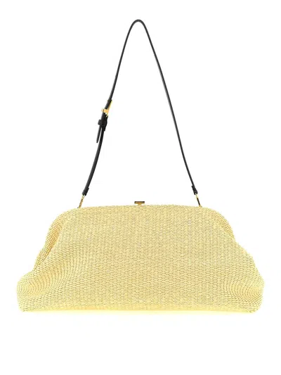 Alberta Ferretti Shoulder Bag Maxi Pouch Adjustable Strap In Yellow