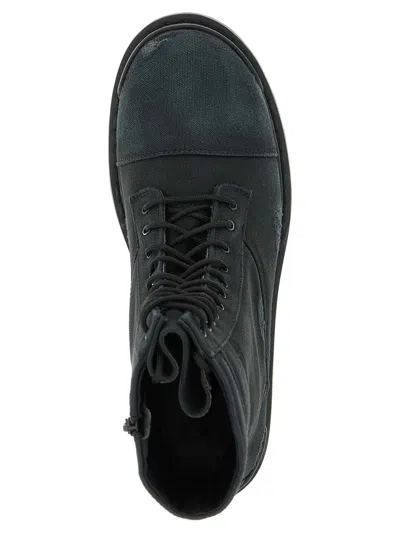 Balenciaga Black Combat Strike Cotton-canvas Boots Men In Black
