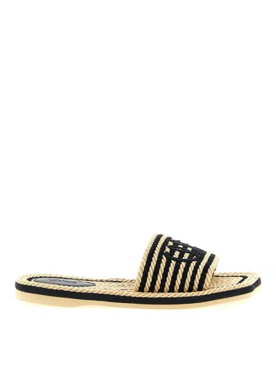 Chloé Sandals 19a With Shaped Straps In White Leather For Women In Neutral
