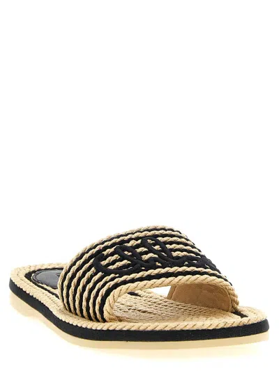Chloé Sandals 19a With Shaped Straps In White Leather For Women In Neutral
