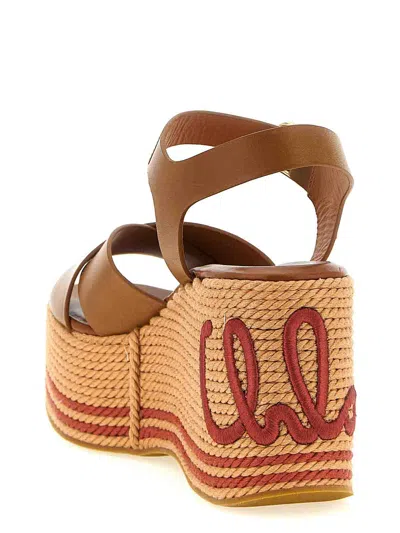 Chloé Elegant Sandal With 10.5 Cm Heel Height For Women In Brown