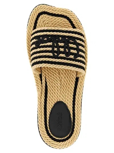 Chloé Sandals 19a With Shaped Straps In White Leather For Women In Neutral